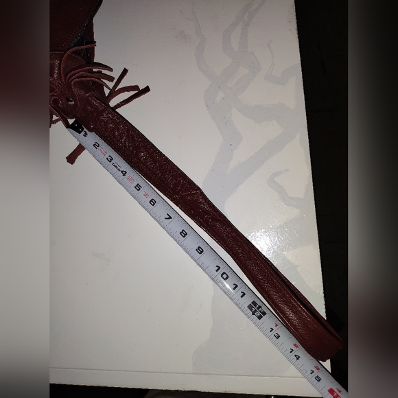 Leather Hobo Tassel Purse - Picture 3 of 8